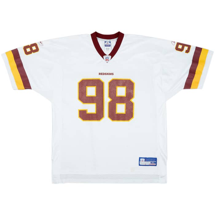 2002-03 Washington Redskins Armstead #98 Reebok On Field Away Jersey - 5/10 - (XL)