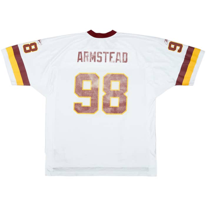 2002-03 Washington Redskins Armstead #98 Reebok On Field Away Jersey - 5/10 - (XL)