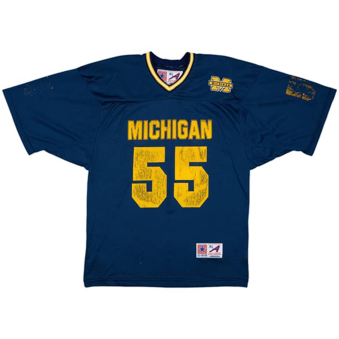 1990s Michigan Wolverines #55 U.S. College Home Jersey - 5/10 - (XL)