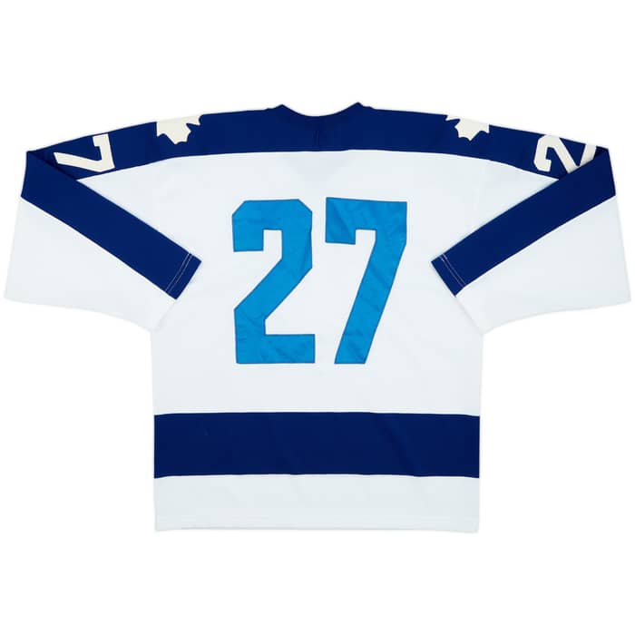 1972-73 Toronto Maple Leafs Sittler #27 Maska Sport Knit Home Jersey - 8/10 - (L)