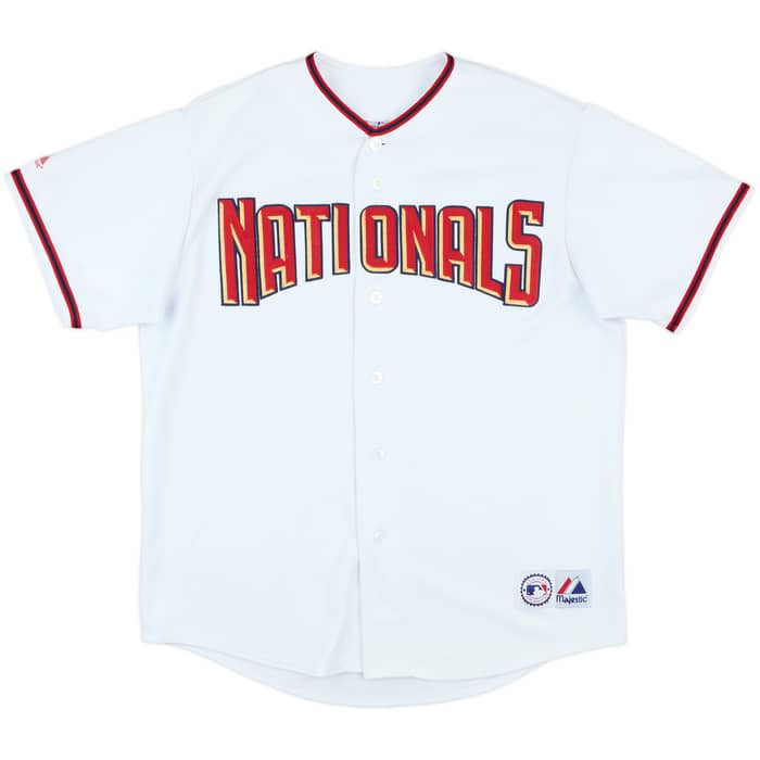 2008 Washington Nationals #08 Majestic Home Jersey - 8/10 - (XL)