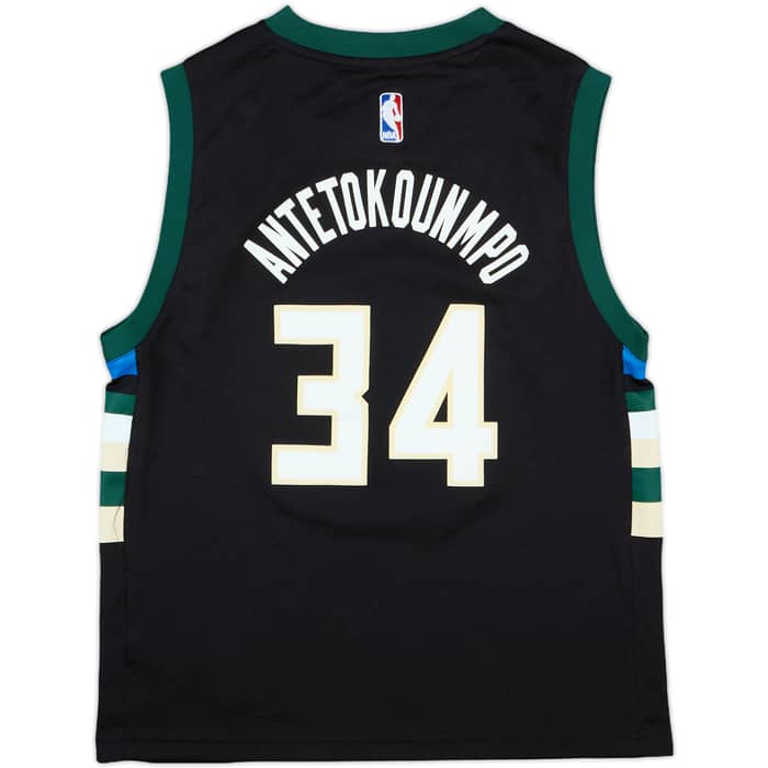 2015-17 Milwaukee Bucks Antetokounmpo #34 adidas Alternate Jersey - 8/10 - (L.Boys)