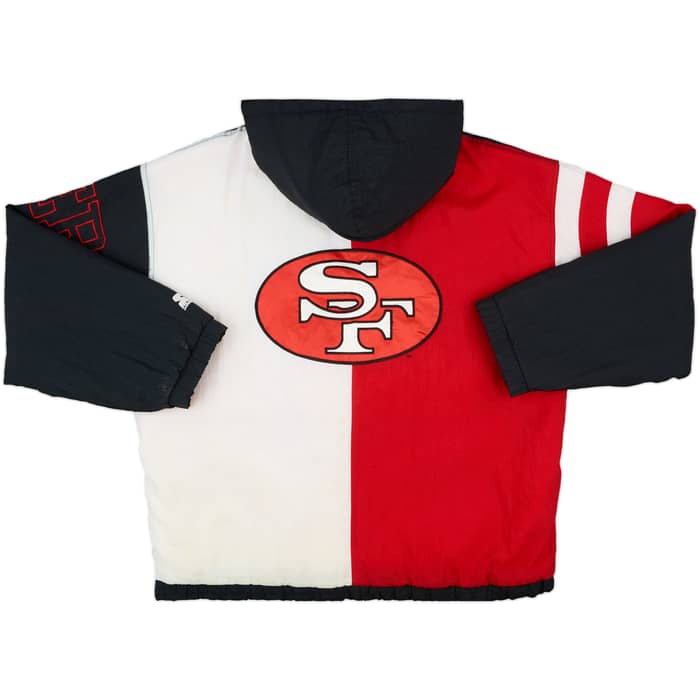 1990-95 San Francisco 49ers Starter 1/2 Zip Rain Coat - 8/10 - (XL)