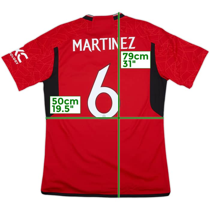 2023-24 Manchester United Home Shirt Martinez #6 - 10/10 - (L)