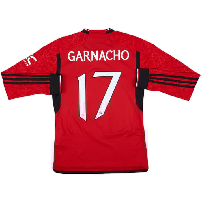 2023-24 Manchester United Home L/S Shirt Garnacho #17 (S)