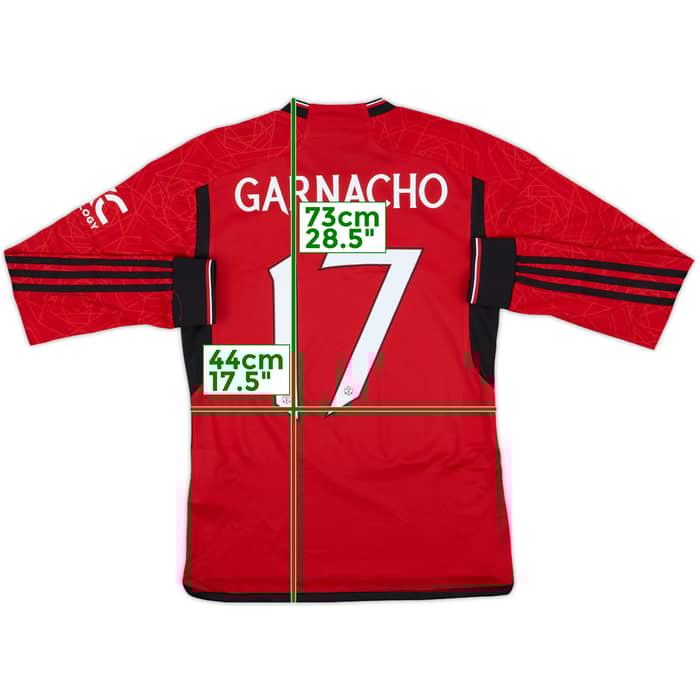 2023-24 Manchester United Home L/S Shirt Garnacho #17 (S)