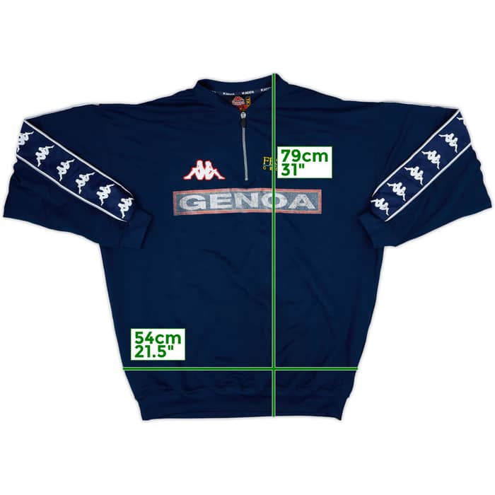 1998-99 Genoa Kappa 1/4 Zip Drill Top - 5/10 - (XL)