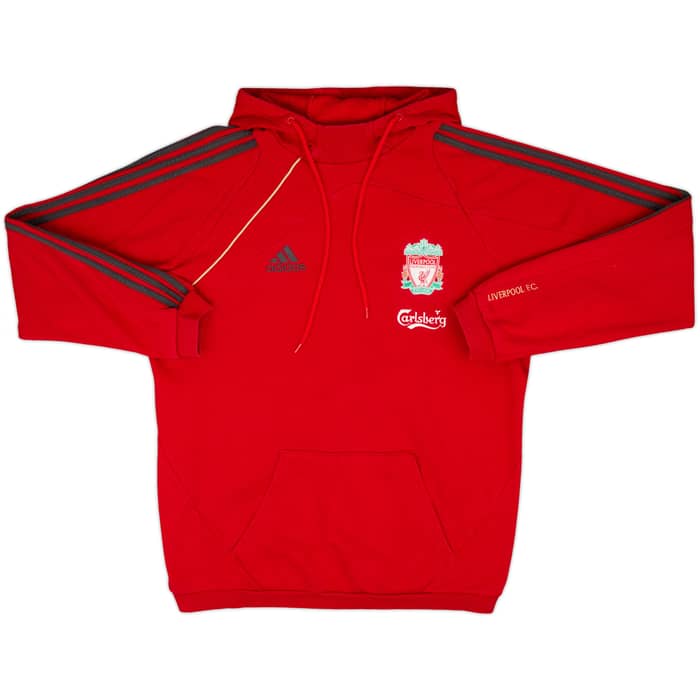 2009-10 Liverpool adidas Hooded Sweat Top - 7/10 - (M/L)