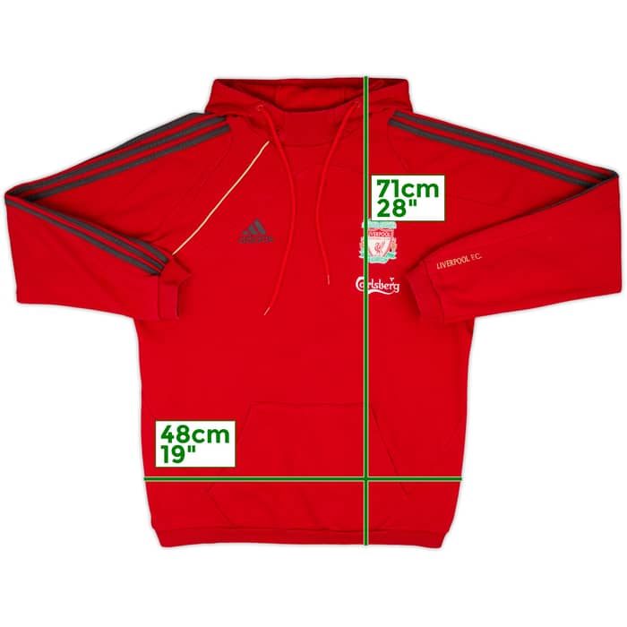 2009-10 Liverpool adidas Hooded Sweat Top - 7/10 - (M/L)