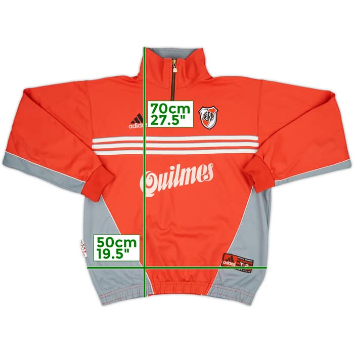 2000-02 River Plate adidas 1/4 Zip Sweat Top - 7/10 - (S)
