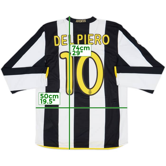 2008-09 Juventus Home L/S Shirt Del Piero #10 - 8/10 - (M)