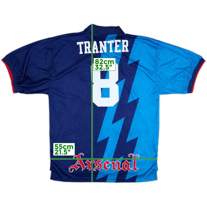 1995-96 Arsenal Away Shirt Tranter #8 - 8/10 - (XL)