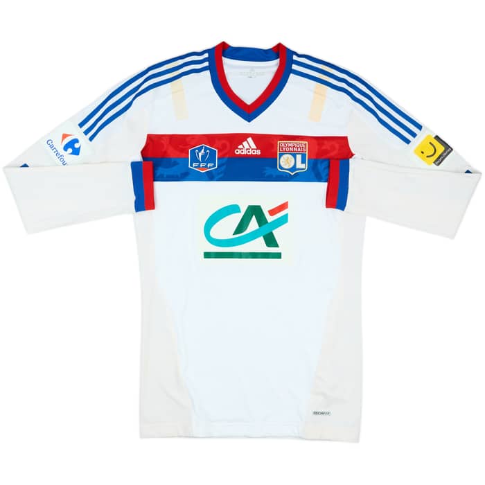 2011-12 Lyon Player Issue Techfit Coupe de France Home L/S Shirt - 7/10 - (XL)