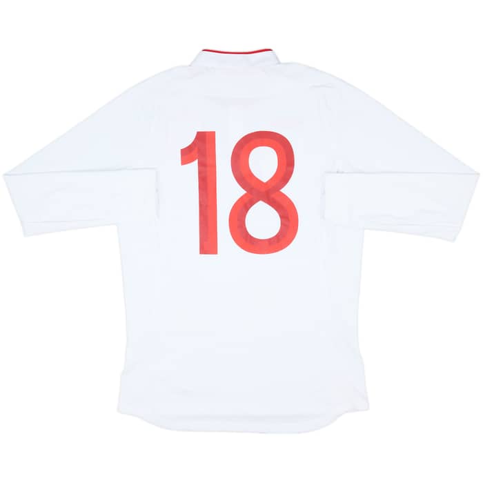2012-13 England Home L/S Shirt #18 (M)