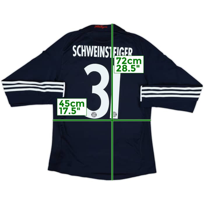 2008-09 Bayern Munich Player Issue Away L/S Shirt Schweinsteiger #31 - 8/10 - (S)