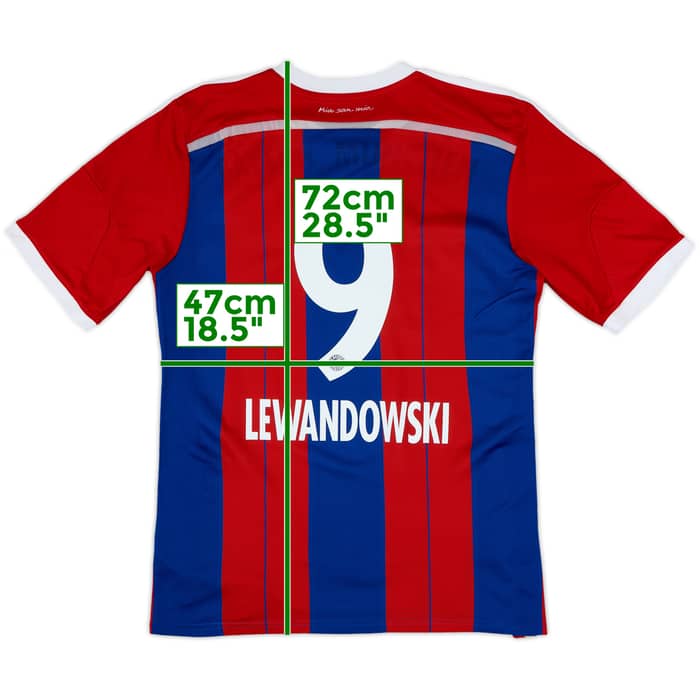 2014-15 Bayern Munich Home Shirt Lewandowski #9 - 5/10 - (L)