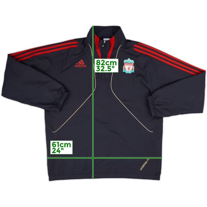 2009-10 Liverpool adidas 1/4 Zip Training Top - 8/10 - (L)