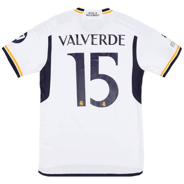 2023-24 Real Madrid Authentic Home CL Shirt Valverde #15 (M)