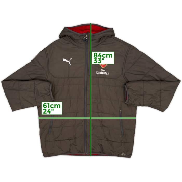 2017-18 Arsenal Puma Reversible Padded Bench Coat - 8/10 - (M)