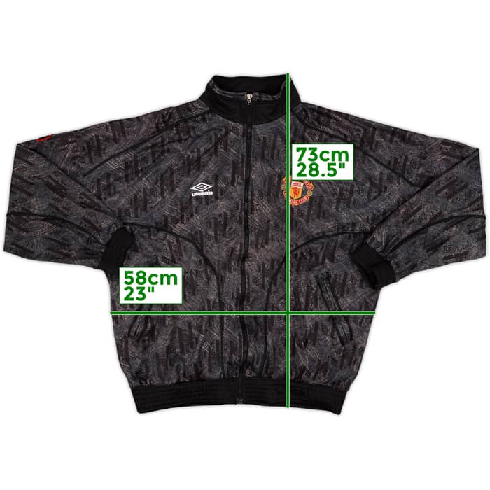 1992-93 Manchester United Umbro Track Jacket - 8/10 - (XL)