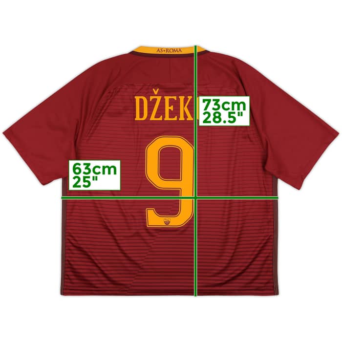 2016-17 Roma Home Shirt Dzeko #9 - 5/10 - (XL)