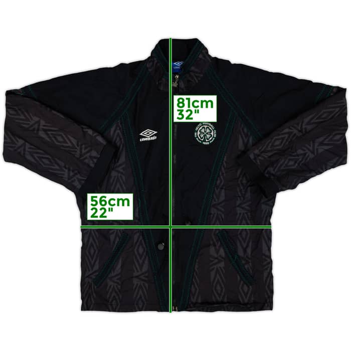 1991-93 Celtic Umbro Track Jacket - 8/10 - (M)