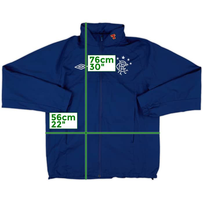 2010-11 Rangers Umbro Hooded Rain Jacket - 8/10 - (M)