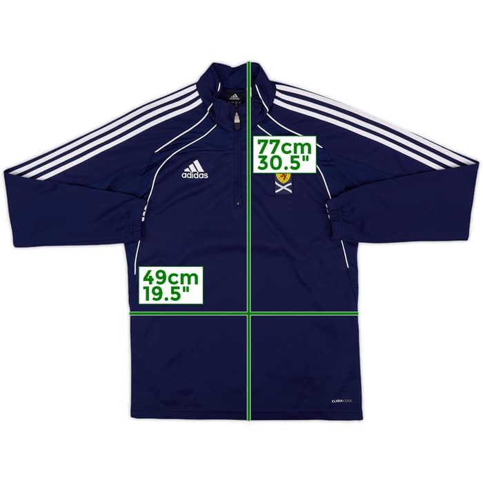2010-11 Scotland adidas 1/4 Zip Drill Top - 8/10 - (M)