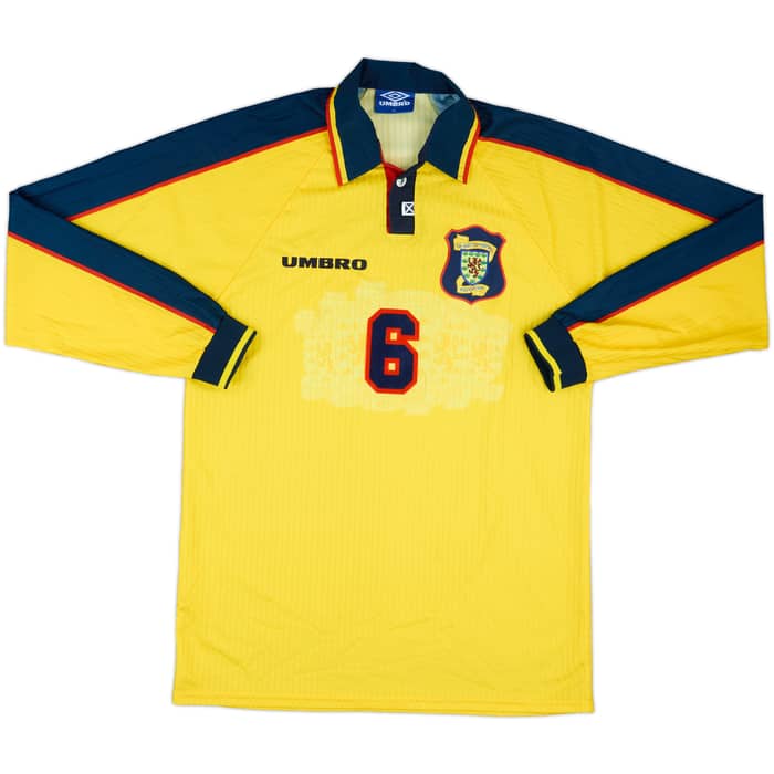 1996-98 Scotland Match Issue Away L/S Shirt #6