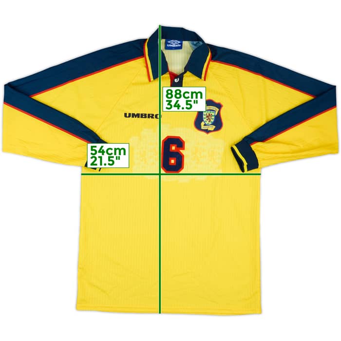 1996-98 Scotland Match Issue Away L/S Shirt #6