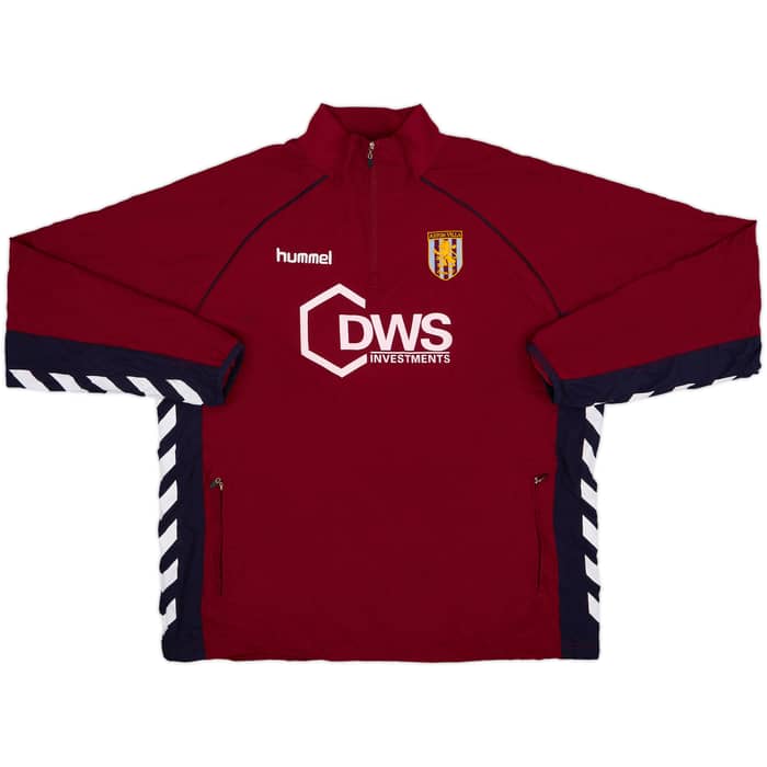 2005-06 Aston Villa Hummel 1/4 Zip Track Jacket - 8/10 - (L)