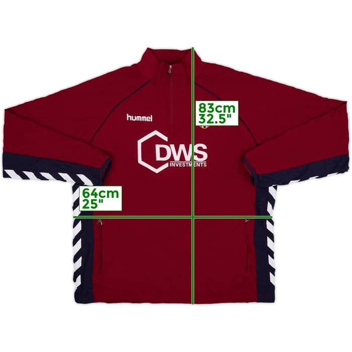 2005-06 Aston Villa Hummel 1/4 Zip Track Jacket - 8/10 - (L)