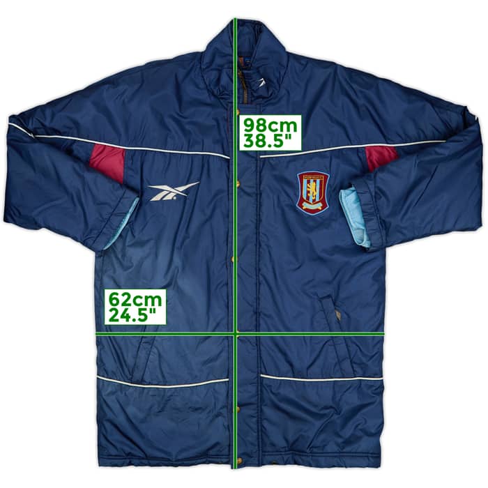 1997-98 Aston Villa Reebok Padded Bench Coat - 8/10 - (M)