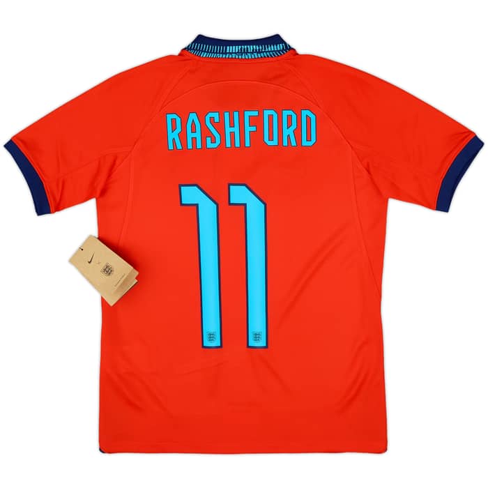 2022-23 England Away Shirt Rashford #11 (L.Boys)