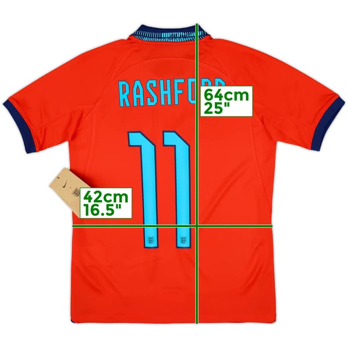 2022-23 England Away Shirt Rashford #11 (L.Boys)