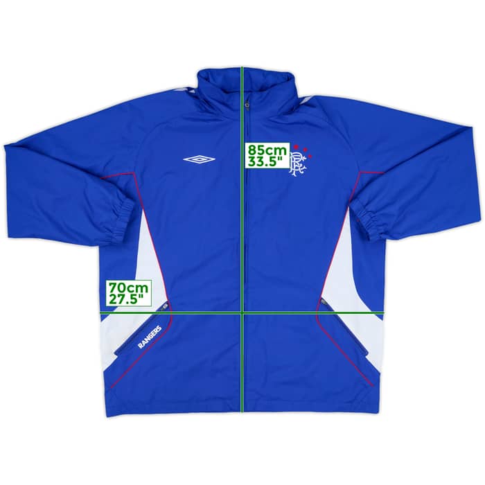 2007-08 Rangers Umbro Hooded Rain Jacket - 7/10 - (XXL)