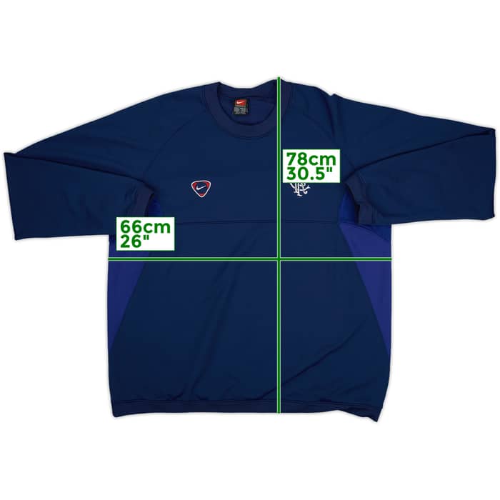 2000-01 Rangers Nike Sweat Top - 8/10 - (XL)