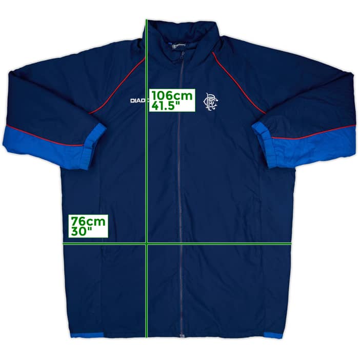 2004-05 Rangers Diadora Bench Coat - 6/10 - (XXL)