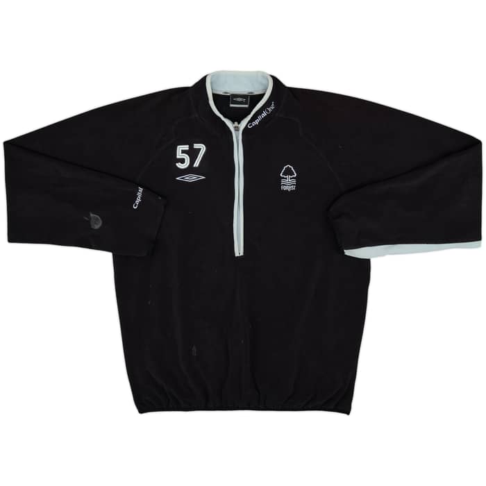 2006-07 Nottingham Forest Player Issue Umbro 1/2 Zip Fleece Jacket #57 - 8/10 - (L)