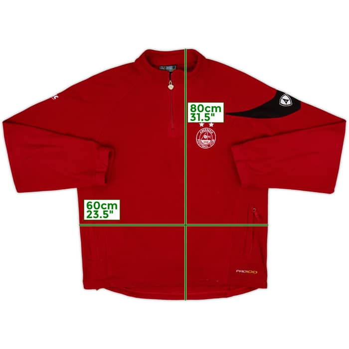 2008-09 Aberdeen Avec 1/4 Zip Fleece Training Top - 9/10 - (L)