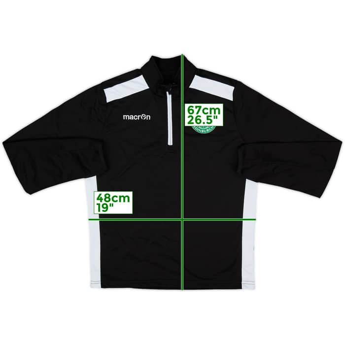 2017-18 Hibernian Macron 1/4 Zip Training Top - 8/10 - (S)