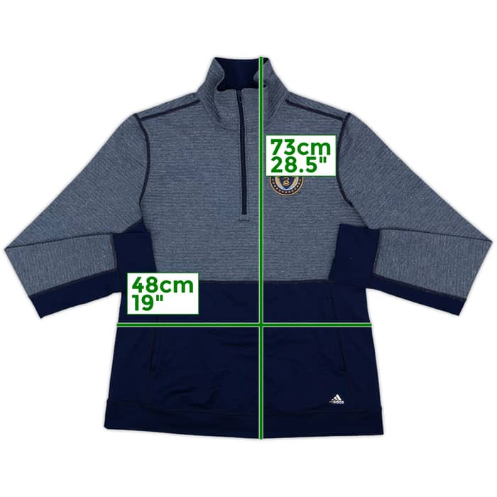 2015 Philadelphia Union adidas 1/4 Zip Training Top - 8/10 - (L.Boys)