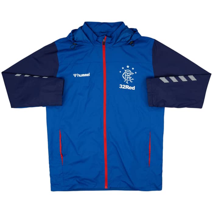 2018-19 Rangers Hummel Hooded Rain Jacket - 8/10 - (L)