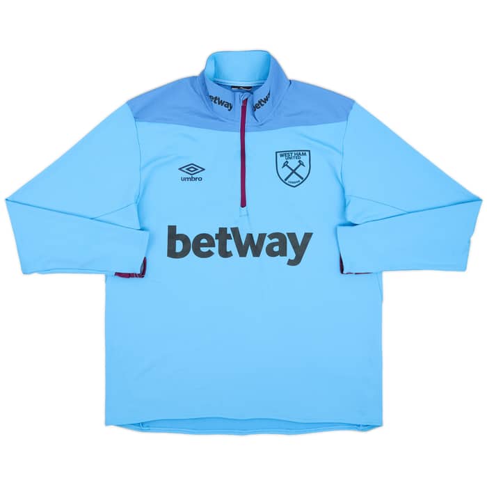 2018-19 West Ham Umbro 1/4 Zip Drill Top - 9/10 - (L)