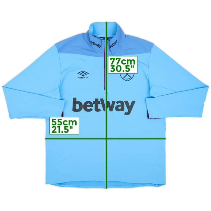 2018-19 West Ham Umbro 1/4 Zip Drill Top - 9/10 - (L)