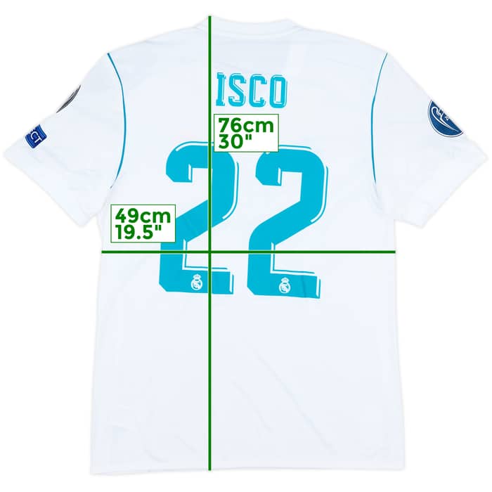 2017-18 Real Madrid Home Shirt Isco #22 (M)