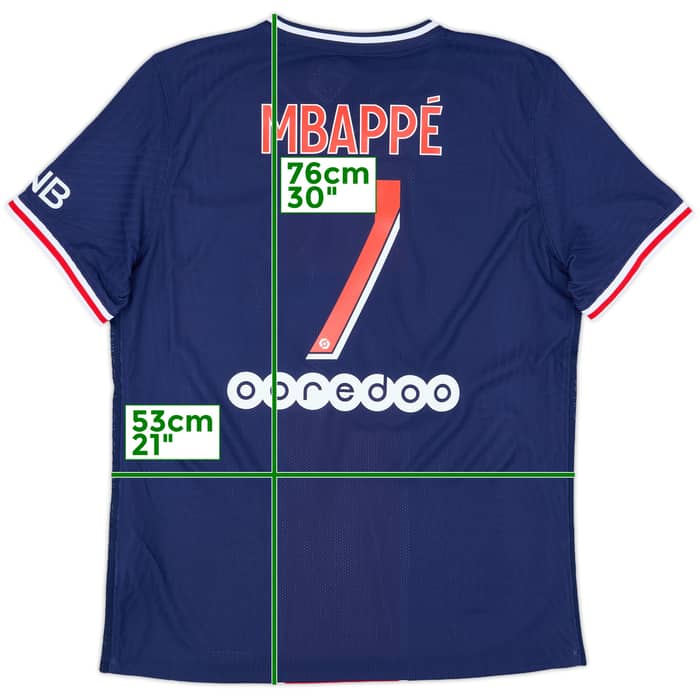 2020-21 Paris Saint-Germain Authentic Home Shirt Mbappe #7 (L)