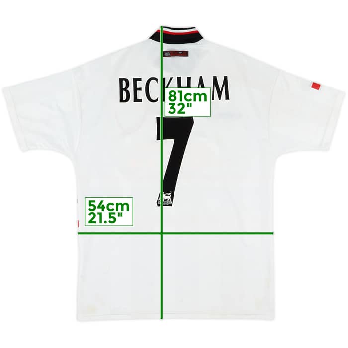 1997-99 Manchester United Away Shirt Beckham #7 - 7/10 - (L)
