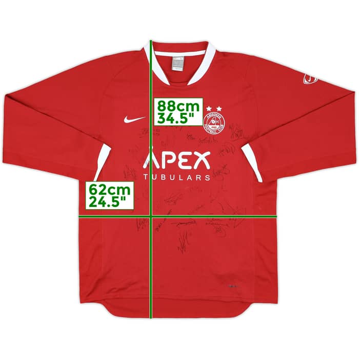 2007-08 Aberdeen Signed Home L/S Shirt - 8/10 - (L)