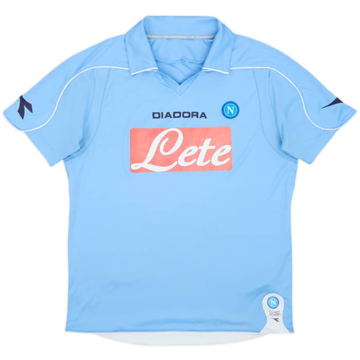 2008-09 Napoli Home Shirt Lavezzi #7 - 7/10 - (L)